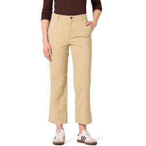 Amazon Essentials Women’s High-Rise Wide Leg Khaki Pant, Stretchy Business Casual(Tan)