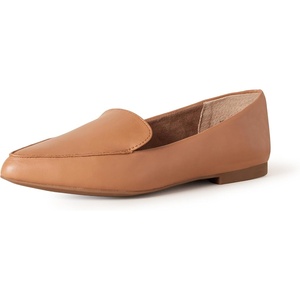 Amazon Essentials Women’s Loafer Flat(Camel Faux Leather)