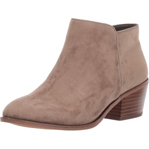 Amazon Essentials Women’s Low Heel Ankle Boots with Side Zipper, Stacked Block Heel(Taupe)
