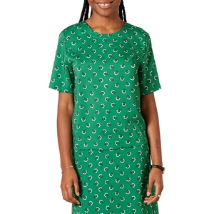 Amazon Essentials Women’s Regular-Fit Georgette Short Sleeve Top(Green  Tossed Floral)