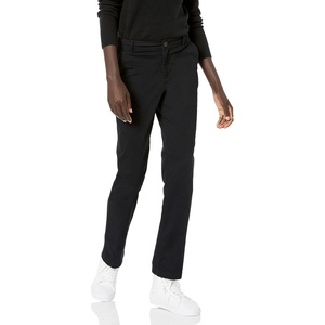 Amazon Essentials Women’s Slim Fit Straight Leg Stretch Twill Chino Pant(Black)