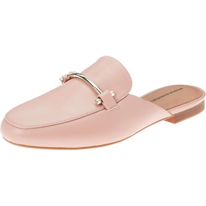 Amazon Essentials Women’s Slip-on Backless Buckle Mule Loafer, Beige Crocodile Leather(Dusty Rose)