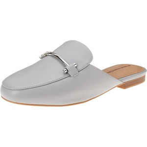 Amazon Essentials Women’s Slip-on Backless Buckle Mule Loafer, Beige Crocodile Leather(Grey)