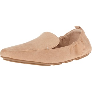 Amazon Essentials Women’s Square Toe Soft Slip-On Loafer(Sand Microsuede)