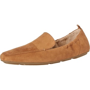 Amazon Essentials Women’s Square Toe Soft Slip-On Loafer(Tan Microsuede)