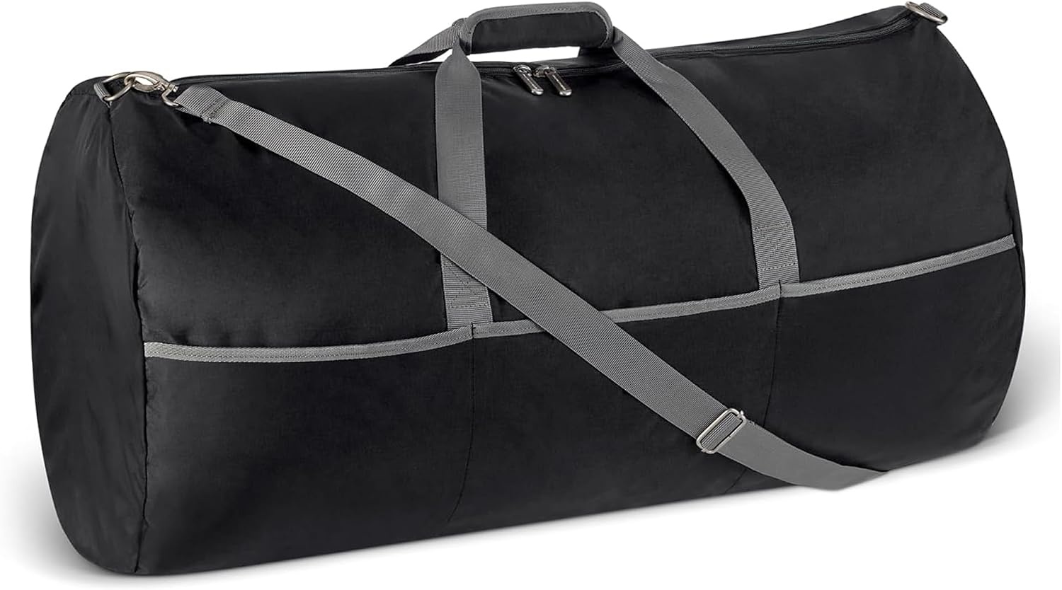 image:imageAmazon Essentials Extra Large Foldable Nylon Duffel Bag for TravelStorage with Zippered Pockets 324 150L 50LBS Capacity Red Previously Amazon BasicsBlack
