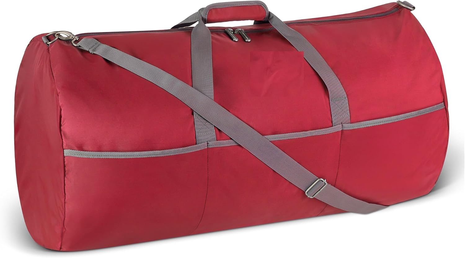 image:imageAmazon Essentials Extra Large Foldable Nylon Duffel Bag for TravelStorage with Zippered Pockets 324 150L 50LBS Capacity Red Previously Amazon BasicsRed