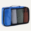 Amazon Essentials 4-Piece Space-Saving Packing Cubes Travel Accessories Set, Suitcase Organizer with Double Zipper, Mesh Top, Small, Sky Blue (Previously Amazon Basics)(Blue)
