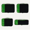 Amazon Essentials 4-Piece Space-Saving Packing Cubes Travel Accessories Set, Suitcase Organizer with Double Zipper, Mesh Top, Small, Sky Blue (Previously Amazon Basics)(Green)