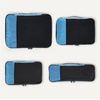 Amazon Essentials 4-Piece Space-Saving Packing Cubes Travel Accessories Set, Suitcase Organizer with Double Zipper, Mesh Top, Small, Sky Blue (Previously Amazon Basics)(Sky Blue)