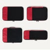 Amazon Essentials 4-Piece Space-Saving Packing Cubes Travel Accessories Set, Suitcase Organizer with Double Zipper, Mesh Top, Small, Sky Blue (Previously Amazon Basics)(Red)