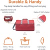 Amazon Essentials Extra Large Foldable Nylon Duffel Bag for Travel/Storage with Zippered Pockets, 32.4″, 150L, 50-LBS Capacity, Red (Previously Amazon Basics)(Red)