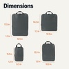 Amazon Essentials Ultralight Compression Packing Cubes, Recycled Fabric, 2 Zippers, 4-Pack, Grey, for Suitcases or Backpacks