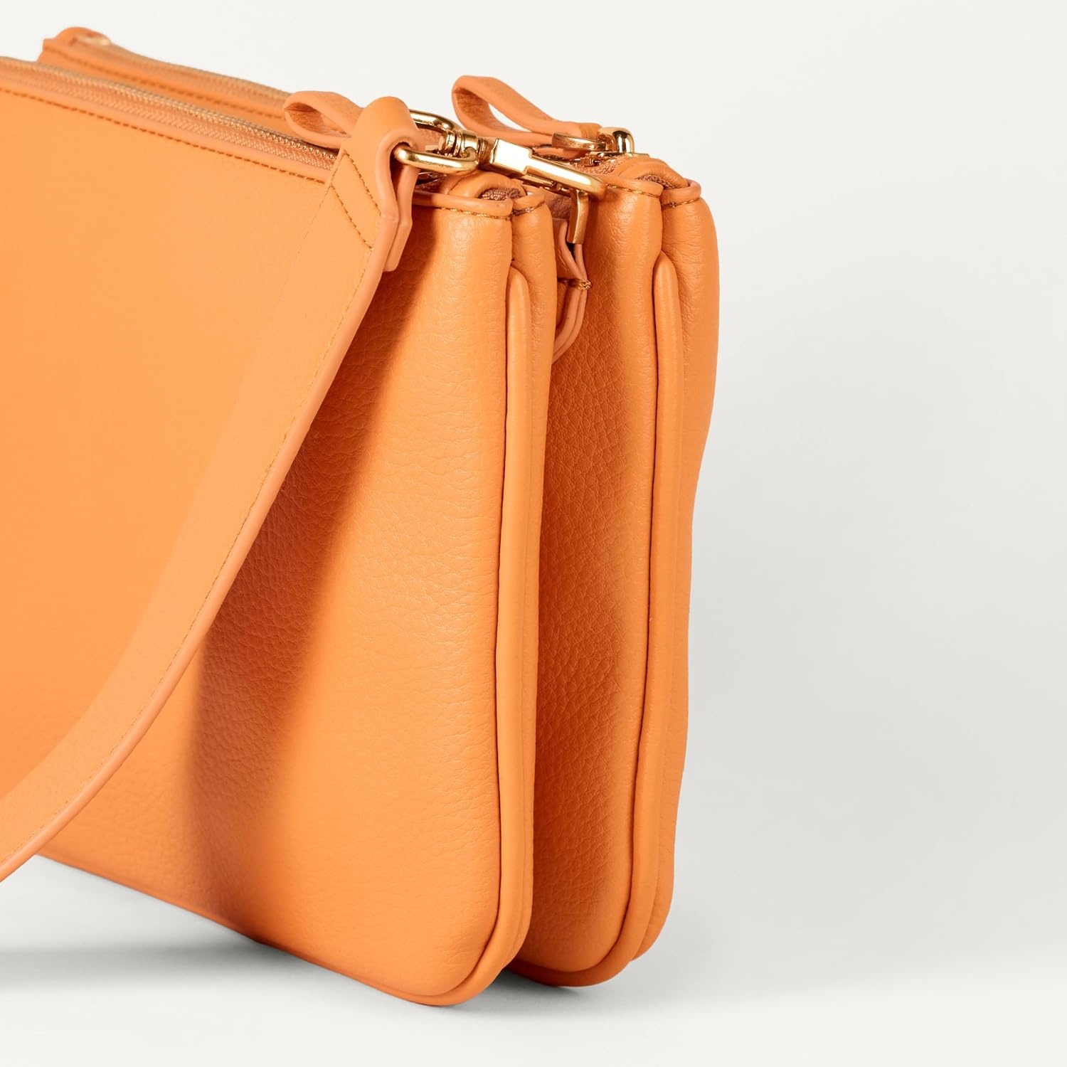 image:imageAmazon Essentials Womens Minimal Crossbody Bag with Adjustable Removable StrapDark Orange