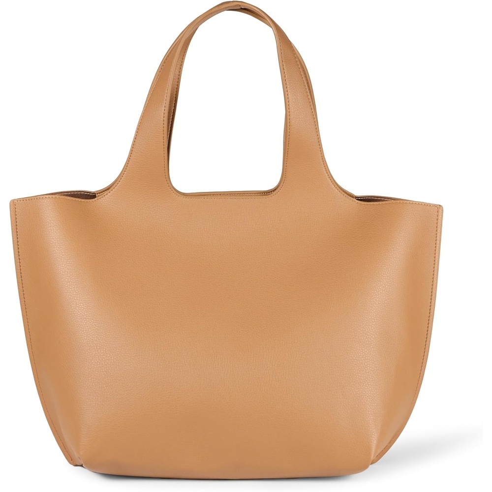 image:imageAmazon Essentials Womens Oversized Tote Bag TanTan Faux Leather