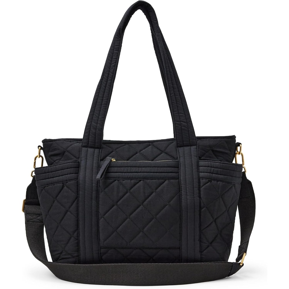 image:imageAmazon Essentials Womens Quilted Cotton Tote HandbagBlack