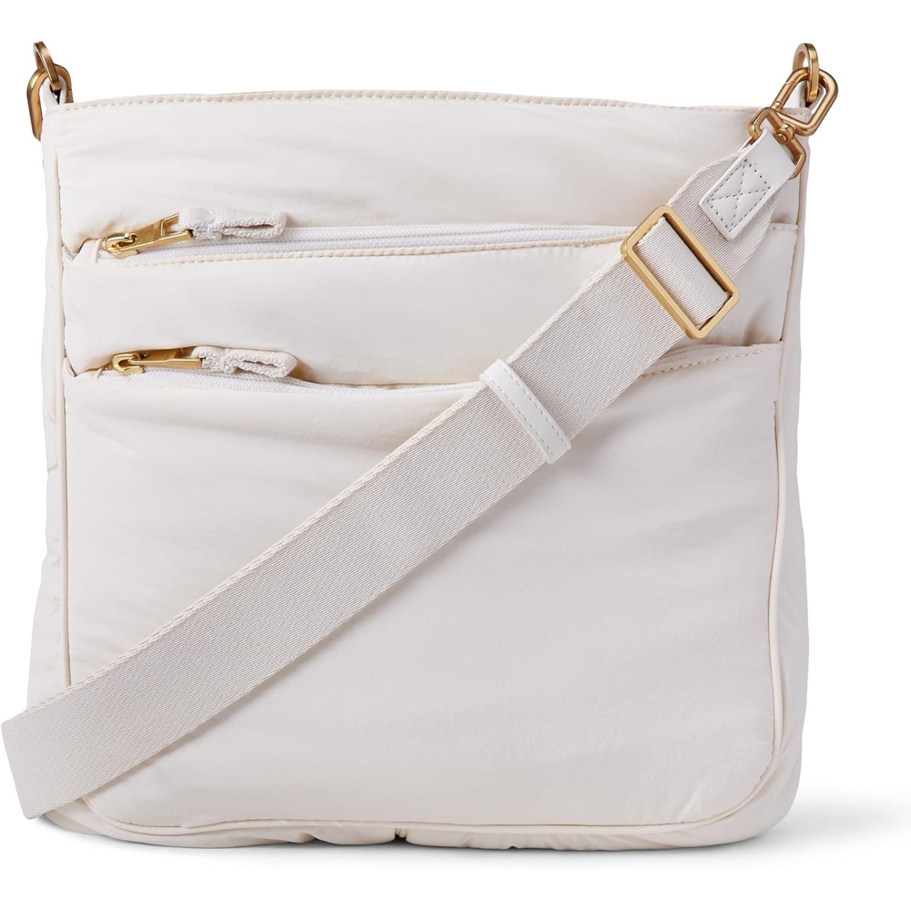 image:imageAmazon Essentials Womens Slim Nylon Crossbody BagCream