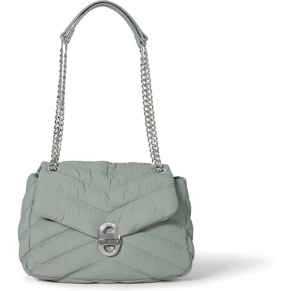 image:imageAmazon Essentials Womens Soft Quilted Flap Bag with Adjustable Chain StrapGrey Nylon