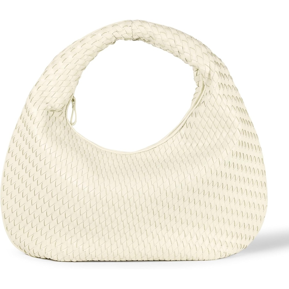 image:imageAmazon Essentials Womens Woven Shoulder BagOffwhite