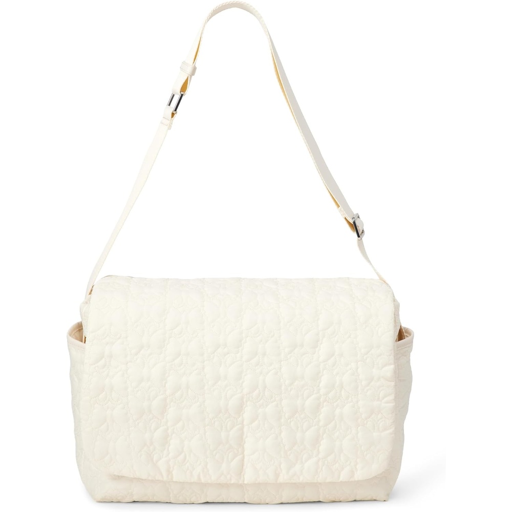 image:imageAmazon Essentials x Sofia Grainge Womens Quilted Diaper Tote Bag with Multiple Pockets Ziptop Closure with FlapIvory
