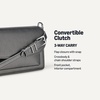 Amazon Essentials AE – Accessories Women’s Convertible Crossbody Clutch Bag with Interchangeable Straps(Gunmetal)