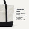 Amazon Essentials Unisex Adults’ Large Heavy Duty Canvas Beach Tote Bag, Natural, One Size(Natural/Black)