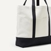 Amazon Essentials Unisex Adults’ Large Heavy Duty Canvas Beach Tote Bag, Natural, One Size(Natural/Black)