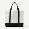 Amazon Essentials Unisex Adults’ Large Heavy Duty Canvas Beach Tote Bag, Natural, One Size(Natural/Black)