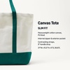 Amazon Essentials Unisex Adults’ Large Heavy Duty Canvas Beach Tote Bag, Natural, One Size(Natural/Green)