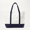 Amazon Essentials Unisex Adults’ Large Heavy Duty Canvas Beach Tote Bag, Natural, One Size(Natural/Navy)