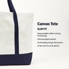Amazon Essentials Unisex Adults’ Large Heavy Duty Canvas Beach Tote Bag, Natural, One Size(Natural/Navy)
