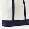 Amazon Essentials Unisex Adults’ Large Heavy Duty Canvas Beach Tote Bag, Natural, One Size(Natural/Navy)