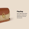 Amazon Essentials Women’s Crossbody Flap Bag with Adjustable Strap and Internal Pocket(Brown Raffia)