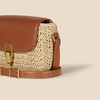 Amazon Essentials Women’s Crossbody Flap Bag with Adjustable Strap and Internal Pocket(Brown Raffia)