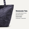 Amazon Essentials Women’s Extra Large Overnight Travel Tote Bag, Olive, One Size(Black Animal Print)