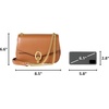 Amazon Essentials Women’s Faux Leather Chain Shoulder Bag with Adjustable Strap, Metal Hardware and Lock(Tan Faux Leather)