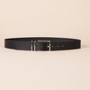 Amazon Essentials Women’s Genuine Leather Refined Buckle Dress Belt(Black)