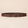 Amazon Essentials Women’s Genuine Leather Refined Buckle Dress Belt(Brown)