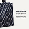 Amazon Essentials Women’s Jacquard Tote Bag, Navy Floral, One Size(Navy Geo)