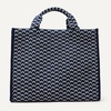 Amazon Essentials Women’s Jacquard Tote Bag, Navy Floral, One Size(Navy Geo)