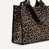 Amazon Essentials Women’s Jacquard Tote Bag, Navy Floral, One Size(Tan Leopard)