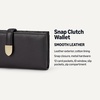 Amazon Essentials Women’s Leather Clutch Wallet with Multiple Card Pockets and Zip Compartments, Dark Brown, One Size