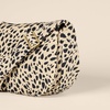 Amazon Essentials Women’s Lightweight Nylon Adjustable Crossbody Flap Bag with Secure Zipper(Beige Leopard Print)