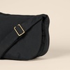 Amazon Essentials Women’s Lightweight Nylon Adjustable Crossbody Flap Bag with Secure Zipper(Black)