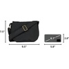 Amazon Essentials Women’s Lightweight Nylon Adjustable Crossbody Flap Bag with Secure Zipper(Black)