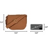 Amazon Essentials Women’s Lightweight Nylon Adjustable Crossbody Flap Bag with Secure Zipper(Brown)