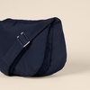 Amazon Essentials Women’s Lightweight Nylon Adjustable Crossbody Flap Bag with Secure Zipper(Dark Blue)