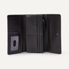 Amazon Essentials Women’s Long Flap Continental Leather Wallet with Snap Closure, Black, One Size(Dark Brown)