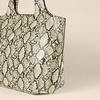 Amazon Essentials Women’s Oversized Tote Bag, Tan(Grey Faux Snakeskin)