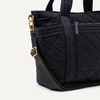 Amazon Essentials Women’s Quilted Cotton Tote Handbag(Black)